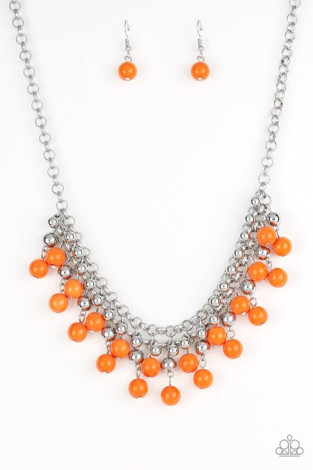 Paparazzi Necklace ~ Friday Night Fringe - Orange