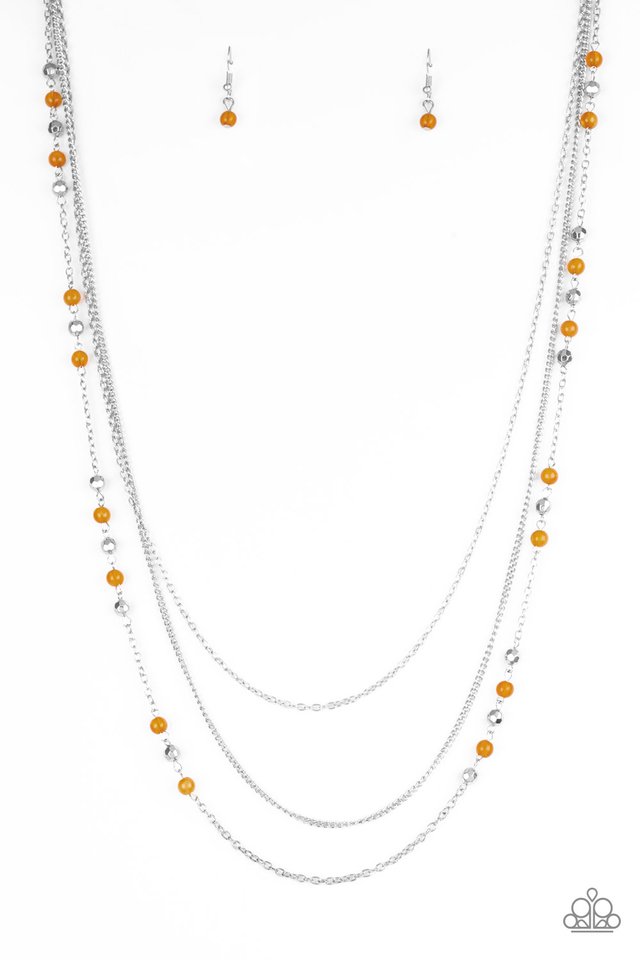 Colorful Cadence - Orange - Paparazzi Necklace Image