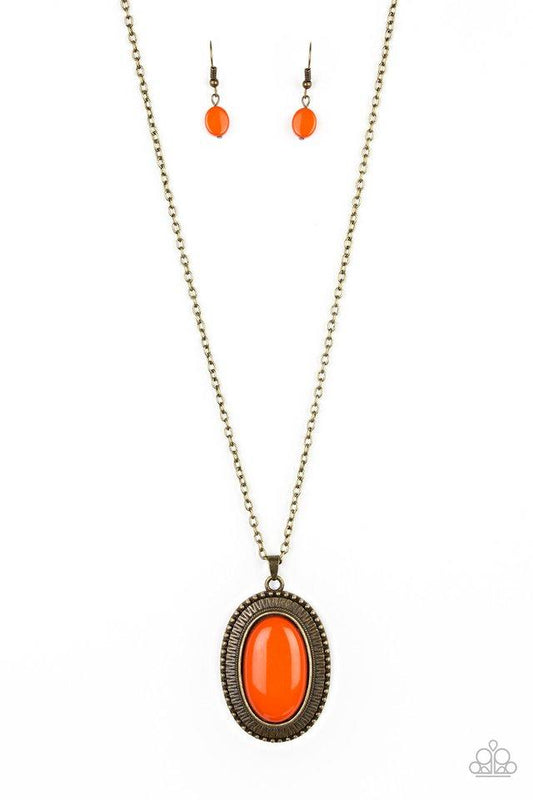 Paparazzi Necklace ~ Practical Prairie - Orange