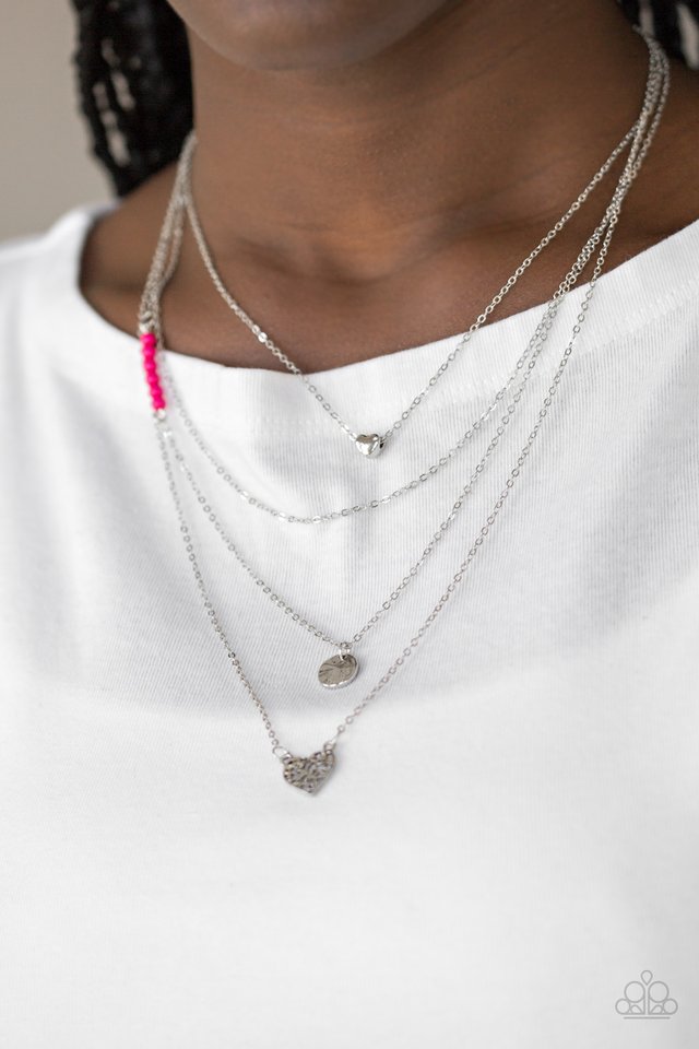 Gypsy Heart - Pink - Paparazzi Necklace Image