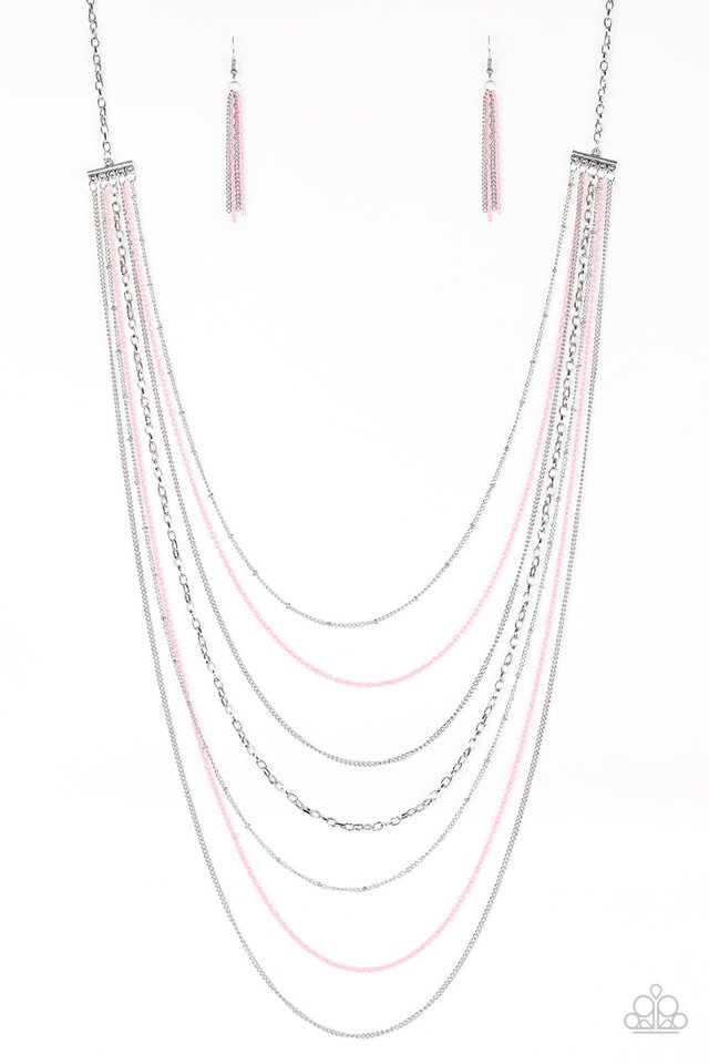 Paparazzi Necklace ~ Radical Rainbows - Pink