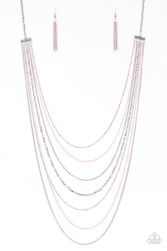 Paparazzi Necklace ~ Radical Rainbows - Pink