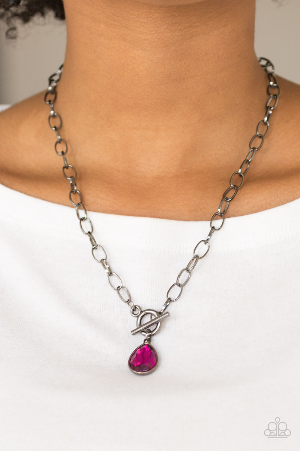 Paparazzi Necklace ~ So Sorority - Pink