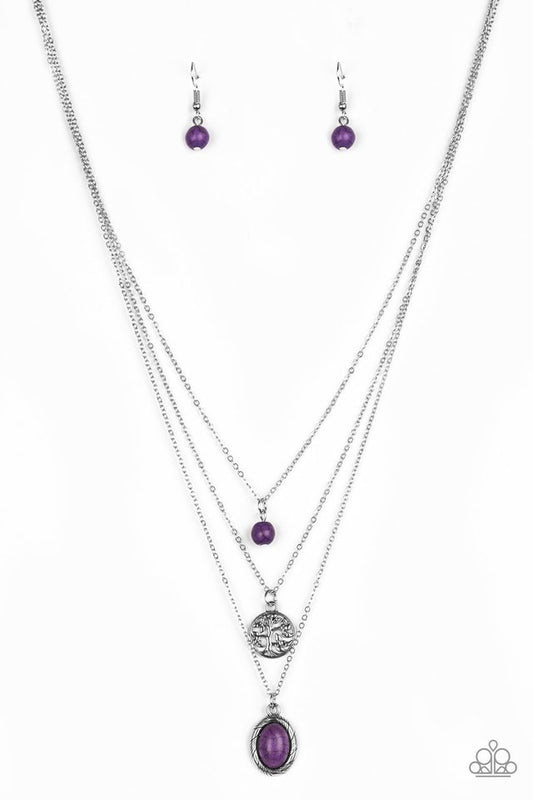 Southern Roots - Purple - Paparazzi Necklace Image