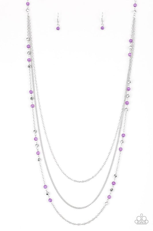Colorful Cadence - Purple - Paparazzi Necklace Image
