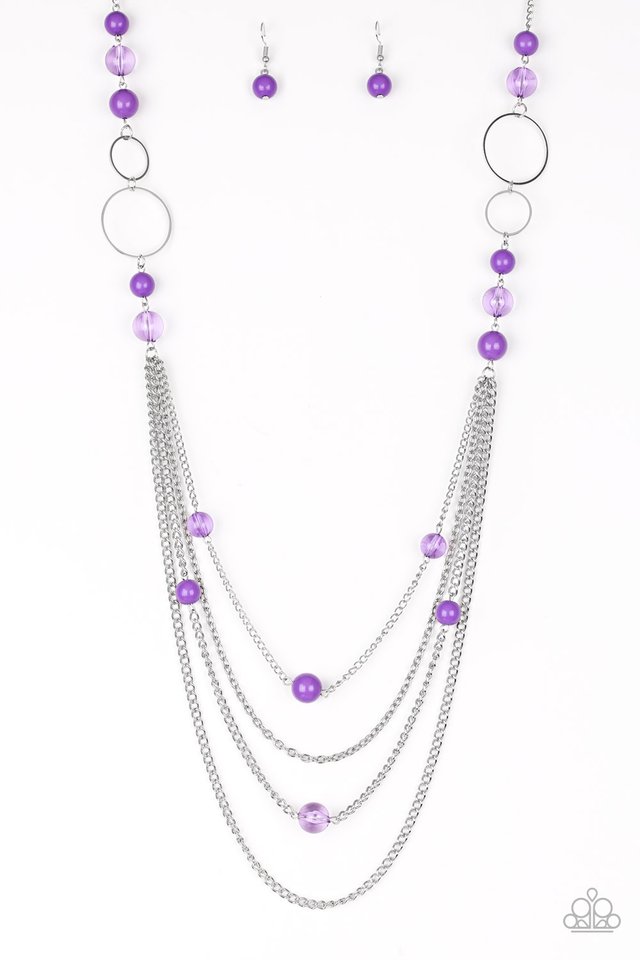 Bubbly Bright - Purple - Paparazzi Necklace Image