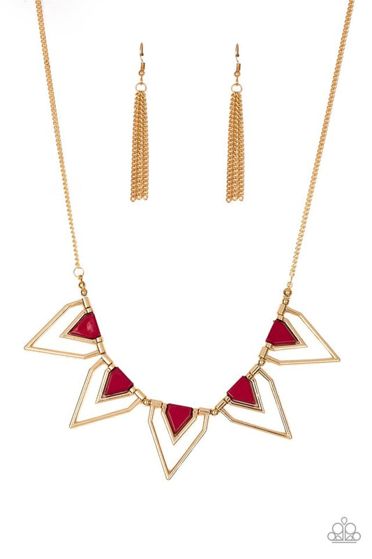 The Pack Leader - Red - Paparazzi Necklace Image