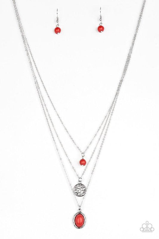 Paparazzi Necklace ~ Southern Roots - Red