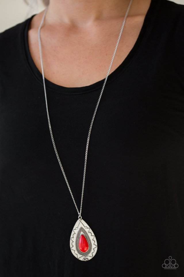Sedona Solstice - Red - Paparazzi Necklace Image