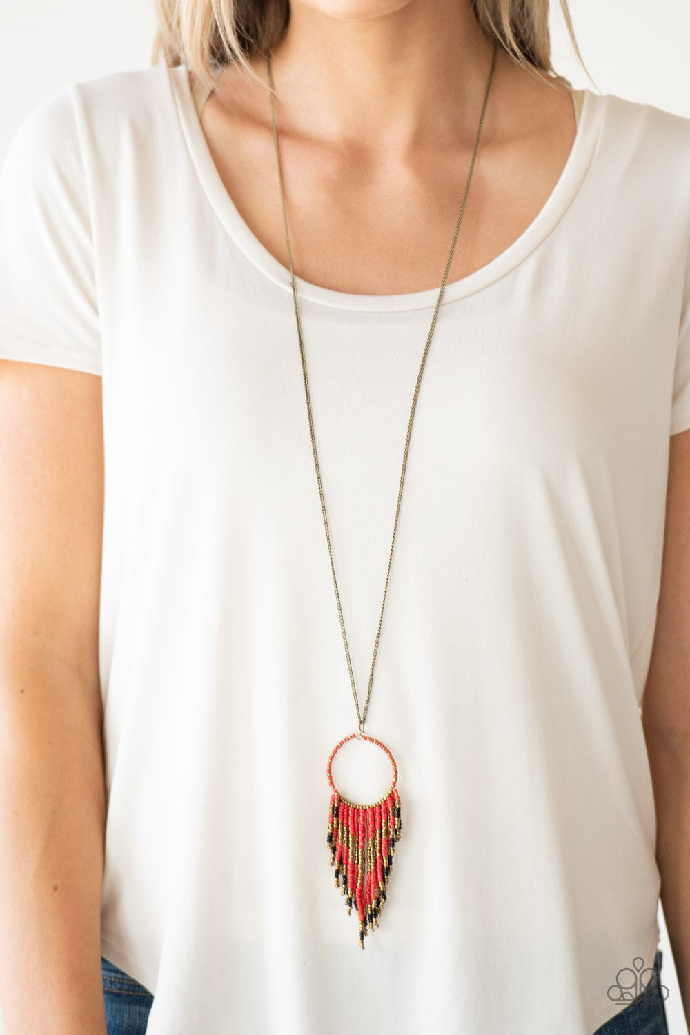 Paparazzi Necklace ~ Badlands Beauty - Red