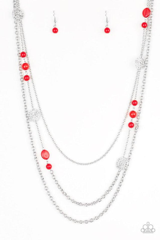 Paparazzi Necklace ~ Pretty Pop-tastic! - Red