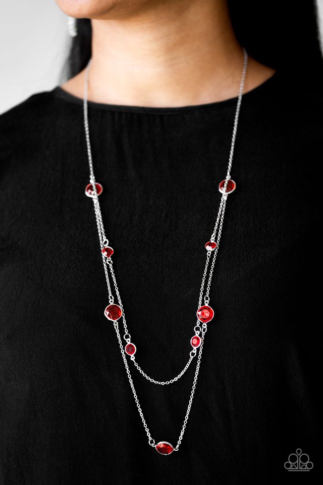 Raise Your Glass - Red - Paparazzi Necklace Image