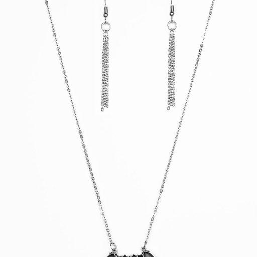 Paparazzi Necklace ~ Deco Decadence - Silver