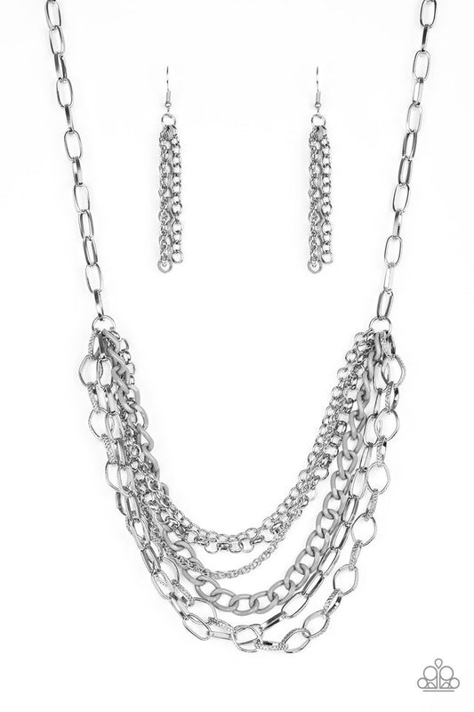 Color Bomb - Silver - Paparazzi Necklace Image