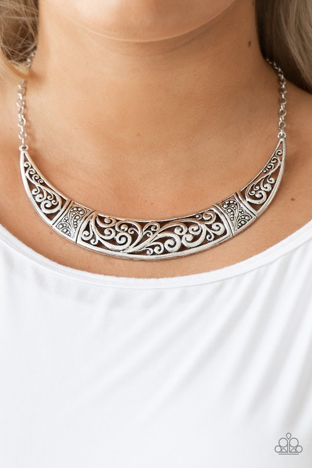 Bull In A China Shop - Silver - Paparazzi Necklace Image