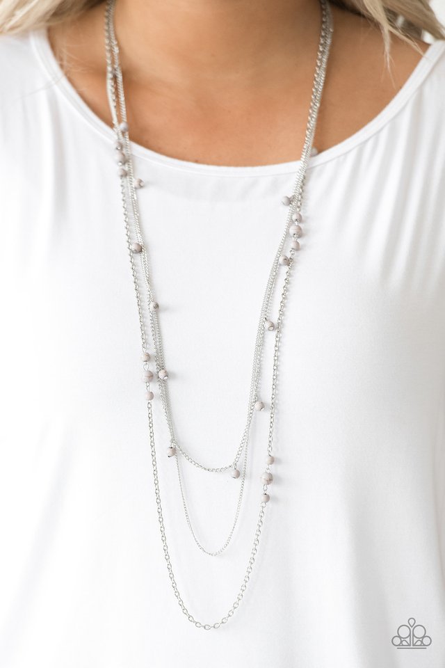 Laying The Groundwork - Silver - Paparazzi Necklace Image