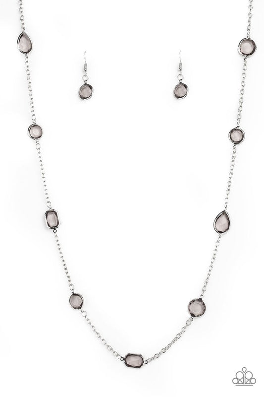 Glassy Glamorous - Silver - Paparazzi Necklace Image