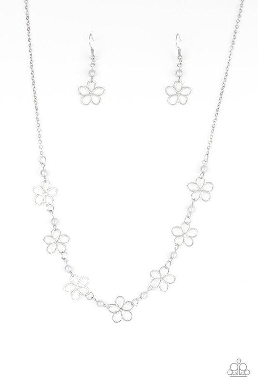 Always Abloom - Silver - Paparazzi Necklace Image