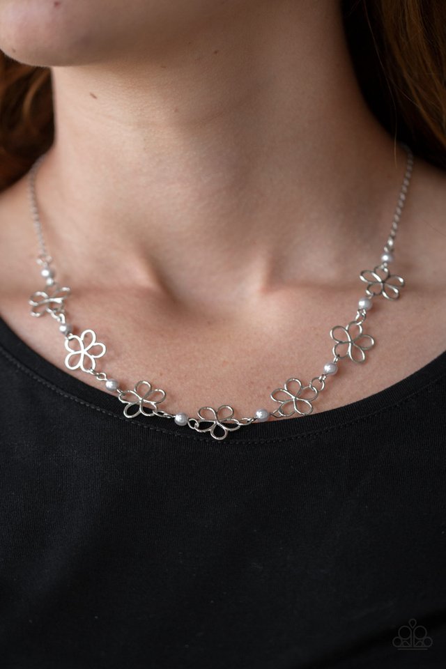 Always Abloom - Silver - Paparazzi Necklace Image