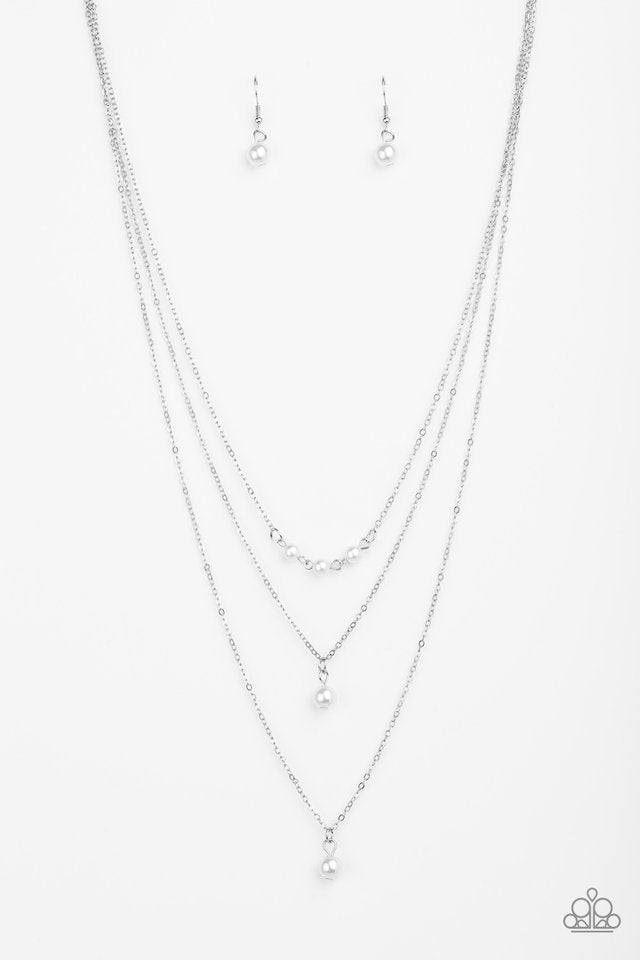 High Heels and Hustle - White - Paparazzi Necklace Image