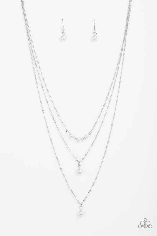 High Heels and Hustle - White - Paparazzi Necklace Image