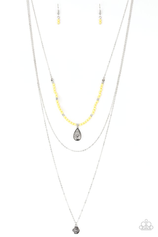 Mild Wild - Yellow - Paparazzi Necklace Image