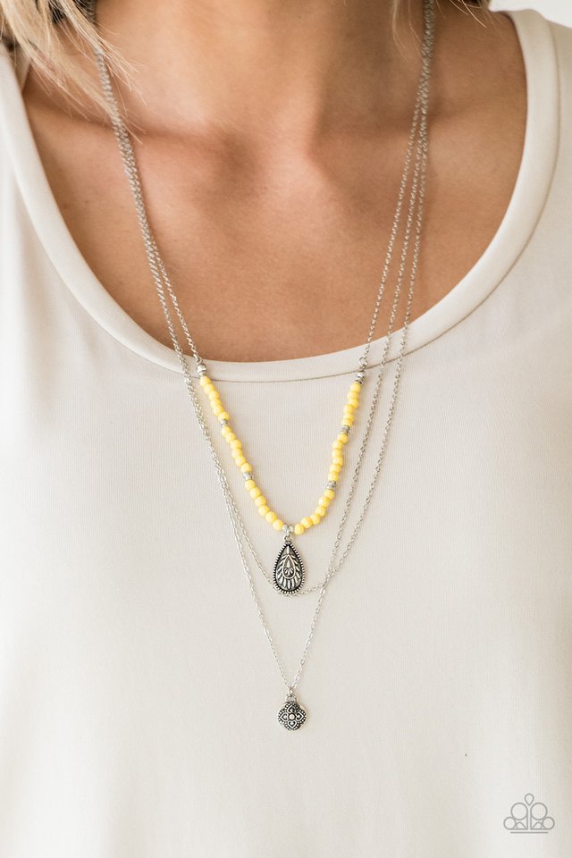 Mild Wild - Yellow - Paparazzi Necklace Image
