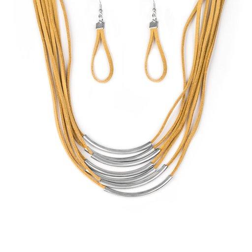 Paparazzi Necklace ~ Walk The WALKABOUT - Yellow