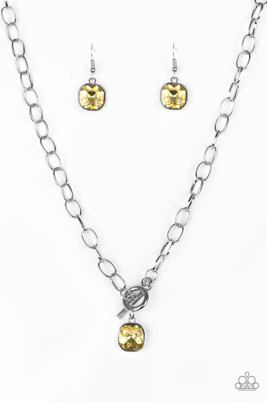 Paparazzi Necklace ~ Dynamite Dazzle - Yellow