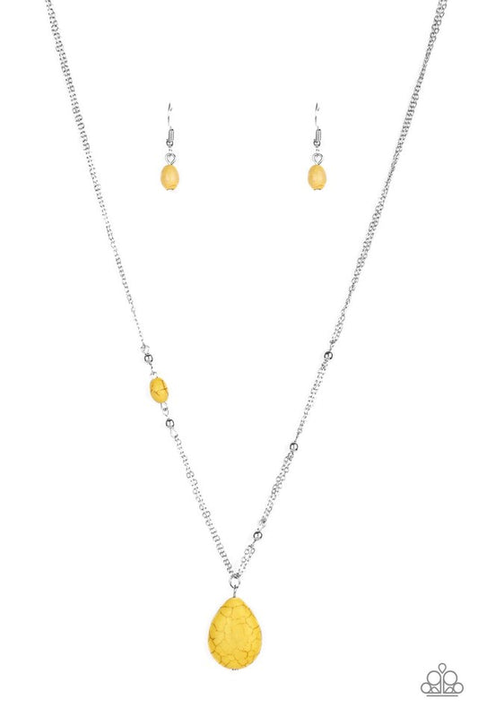 Peaceful Prairies - Yellow - Paparazzi Necklace Image
