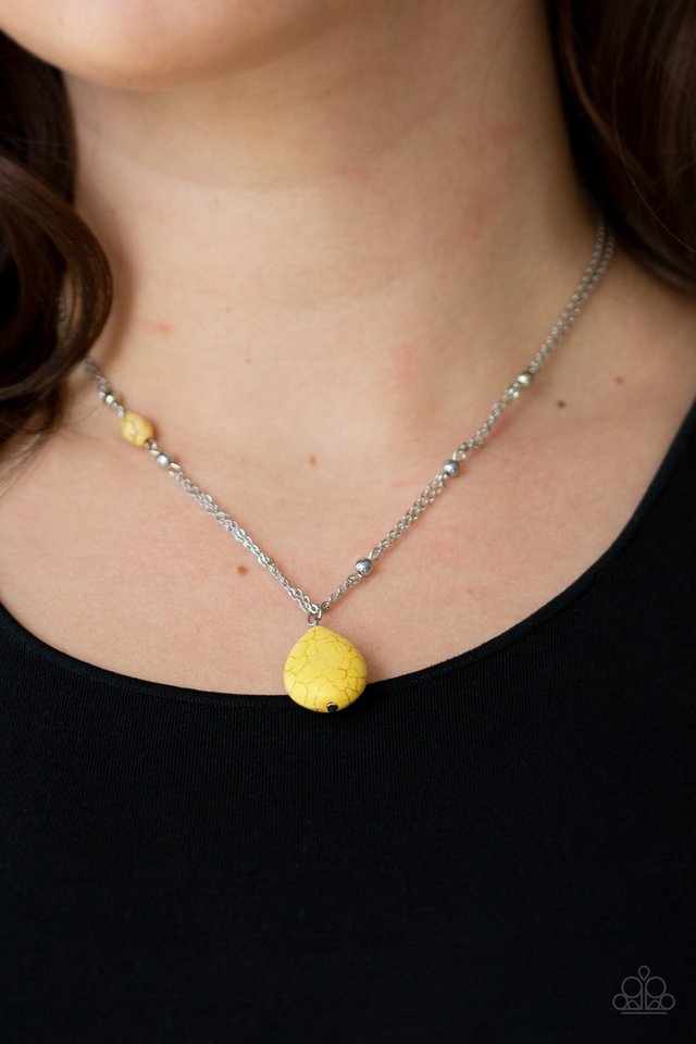 Peaceful Prairies - Yellow - Paparazzi Necklace Image