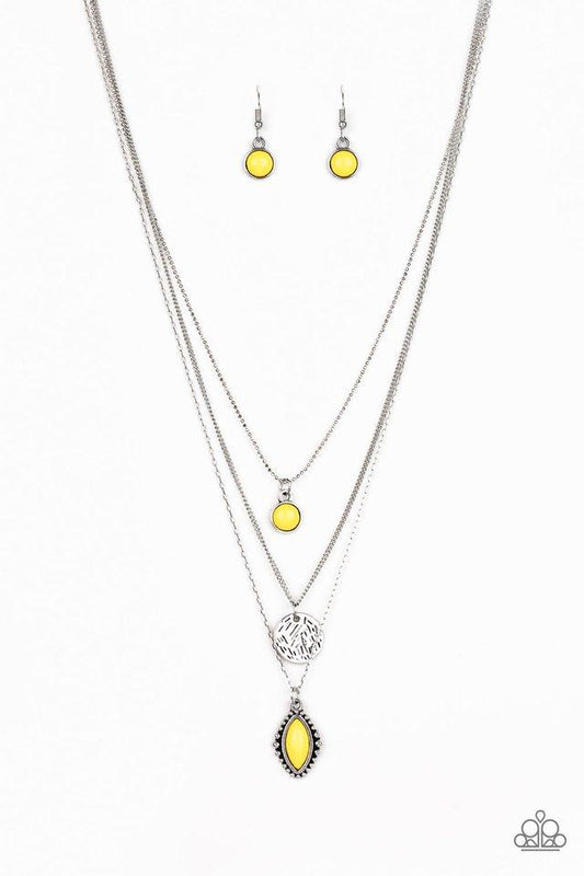 Paparazzi Necklace ~ Tide Drifter - Yellow