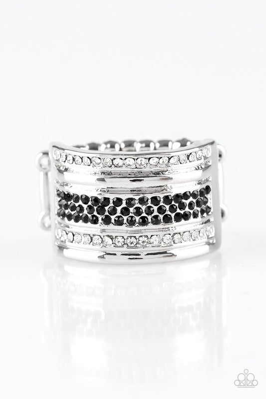 Top Dollar Drama - Black - Paparazzi Ring Image
