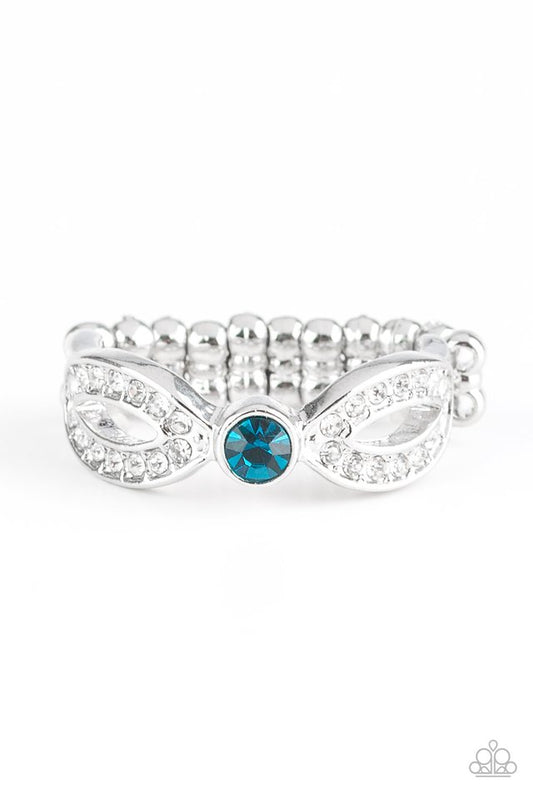 Extra Side Of Elegance - Blue - Paparazzi Ring Image