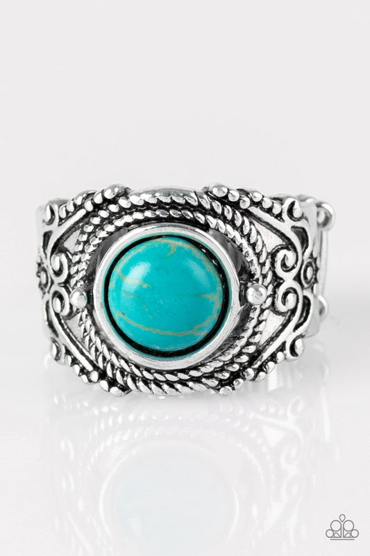 Stand Your Ground - Blue - Paparazzi Ring Image