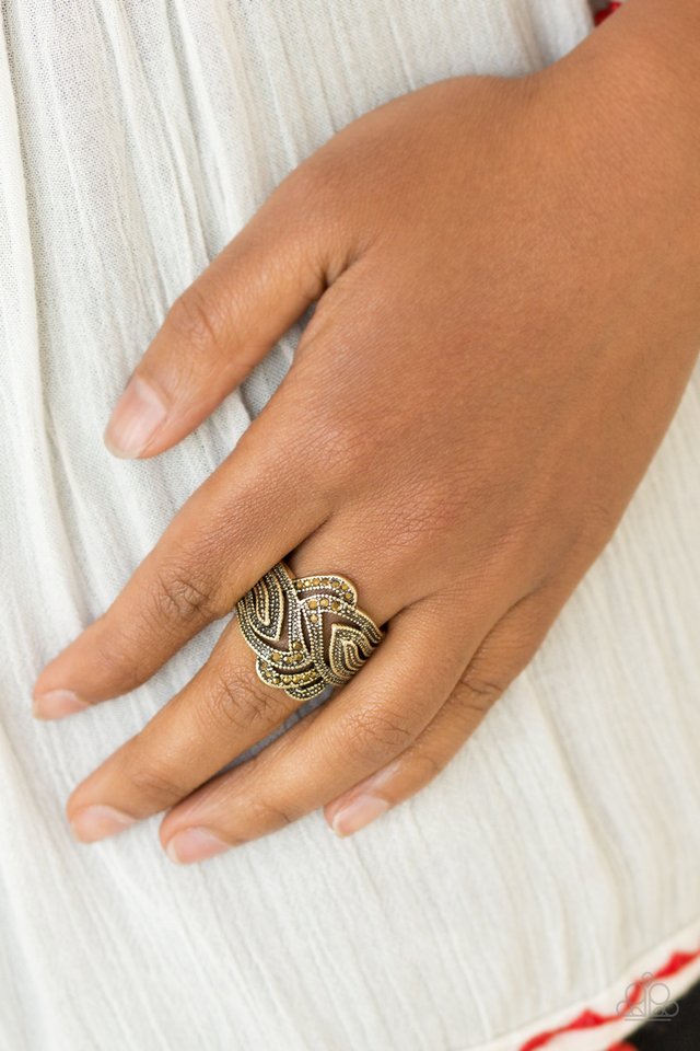 Fire and Ice - Brass - Paparazzi Ring Image