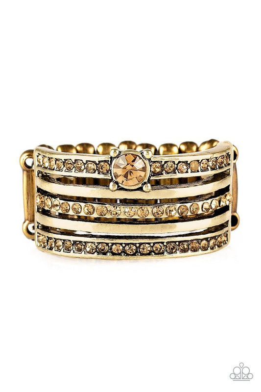 The Dealmaker - Brass - Paparazzi Ring Image
