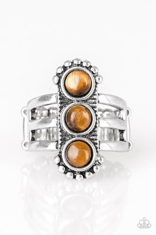 Paparazzi Ring ~ Rio Trio - Brown