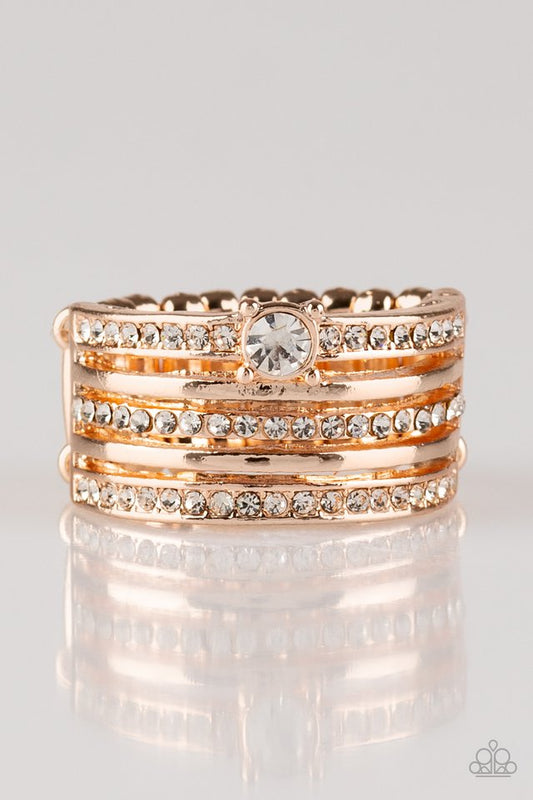 The Dealmaker- Rose Gold - Paparazzi Ring Image