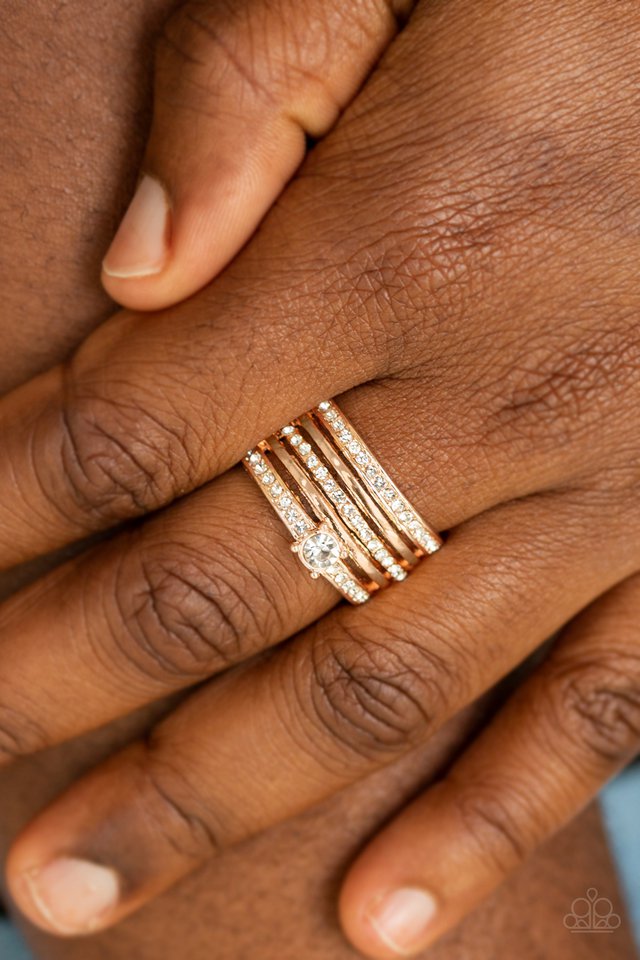 The Dealmaker- Rose Gold - Paparazzi Ring Image