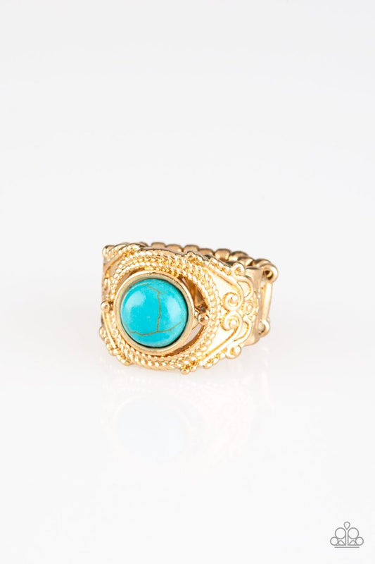Stand Your Ground - Gold - Paparazzi Ring Image