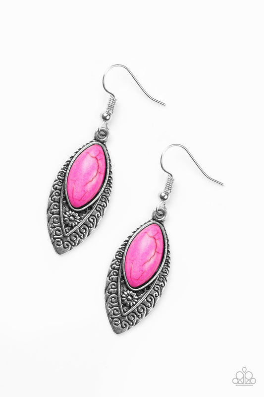 Paparazzi Earring ~ Desert Garden - Pink
