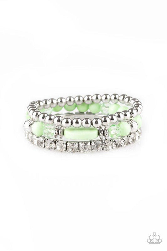 Paparazzi Bracelet ~ Modestly Madonna - Green