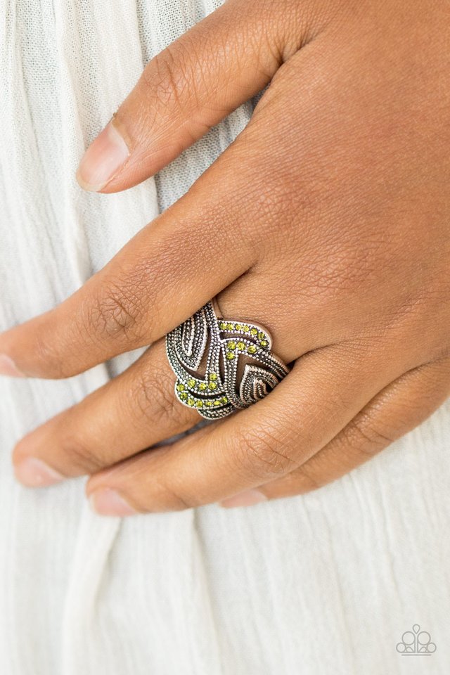 Fire and Ice - Green - Paparazzi Ring Image