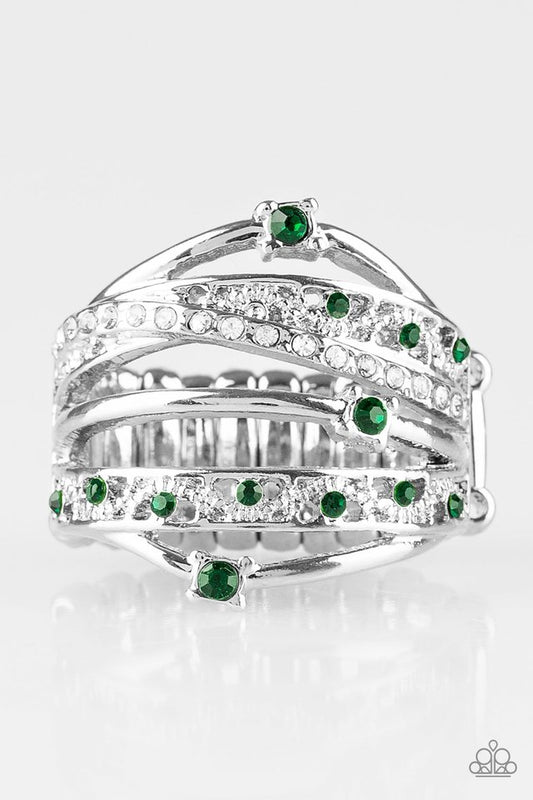 Making The World Sparkle - Green - Paparazzi Ring Image