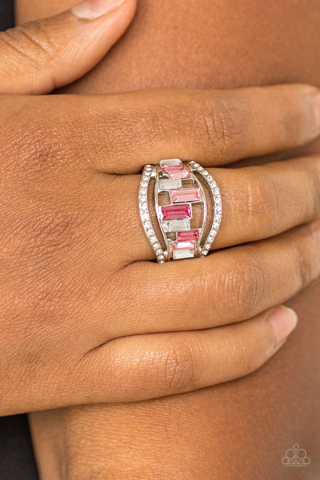Treasure Chest Charm - Pink - Paparazzi Ring Image