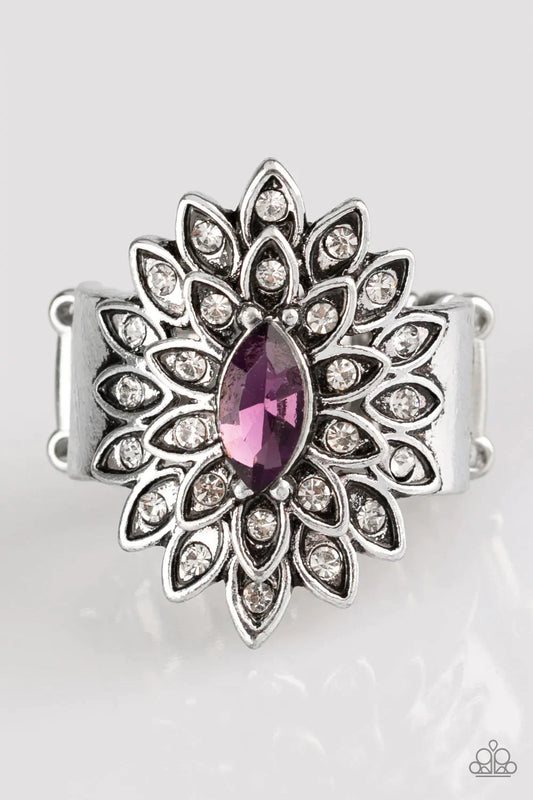 Paparazzi Ring ~ Blooming Fireworks - Purple
