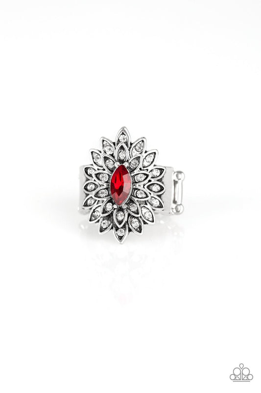 Paparazzi Ring ~ Blooming Fireworks - Red