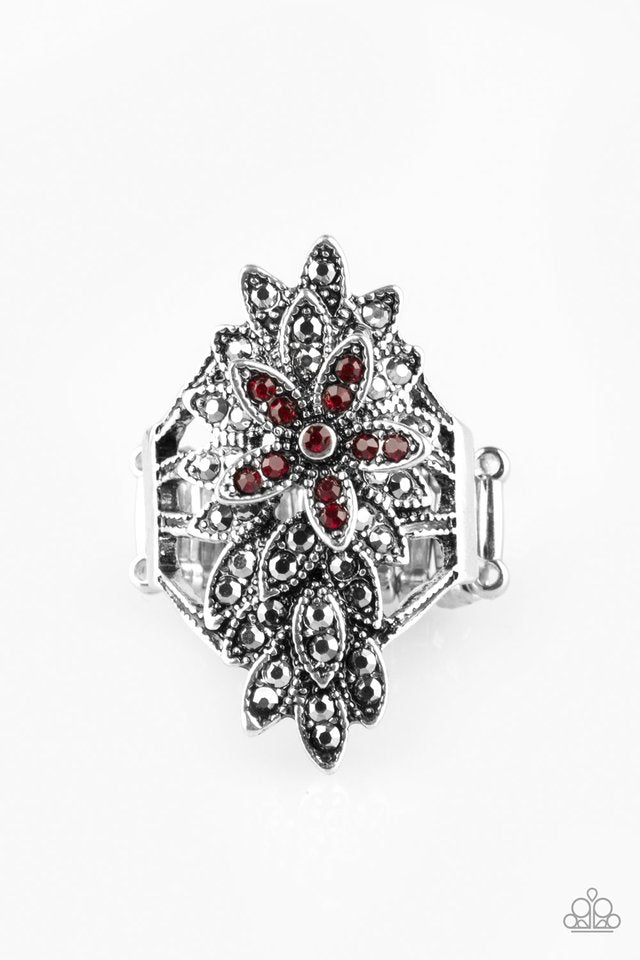 Formal Floral - Red - Paparazzi Ring Image