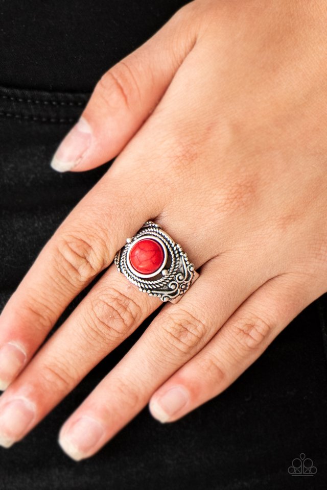 Stand Your Ground - Red - Paparazzi Ring Image